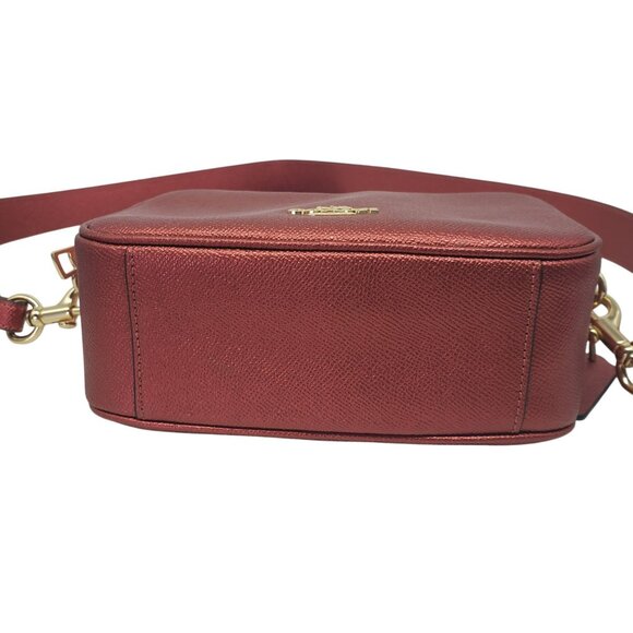 Coach Jes Crossbody 20 Metallic Clay TSITP Red Camera Bag Purse Fall Holiday - Picture 7 of 15
